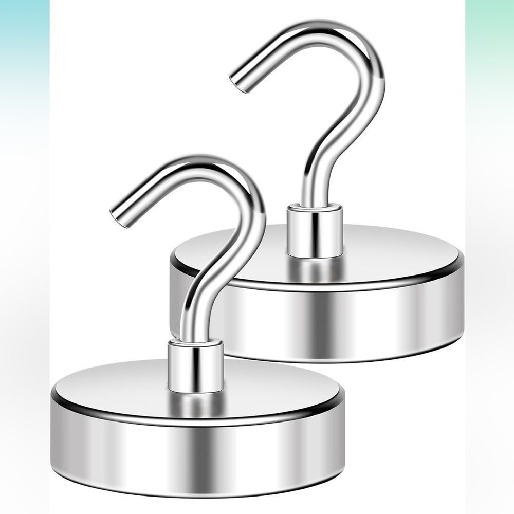 4 Strong Magnet Hooks for Hanging Heavy Duty